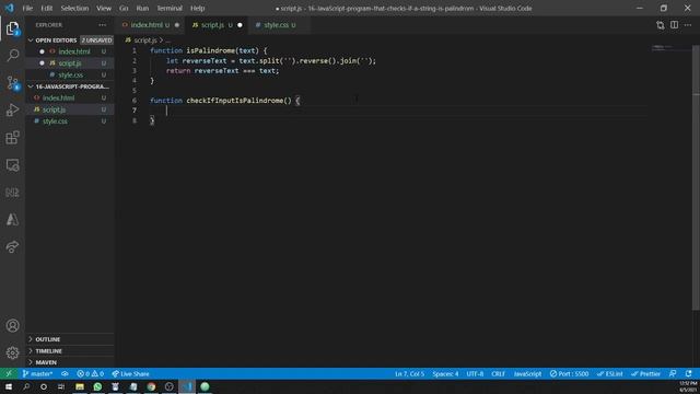 JavaScript Tutorial for Beginners - part 16: check if a string is palindrome смотреть онлайн