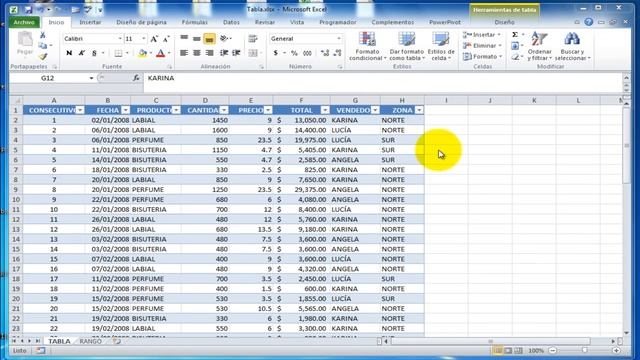 Rangos y Tablas en Excel 2010 смотреть онлайн