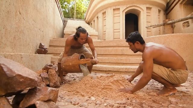 100 Дней Строительства Современной Подземной Хижины С Травяной Крышей И Бассейном