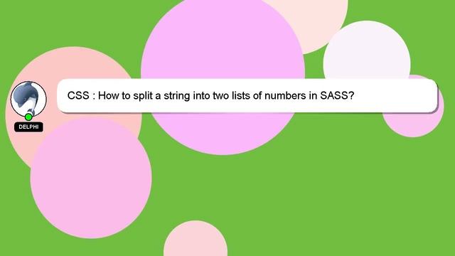 CSS : How to split a string into two lists of numbers in SASS? смотреть онлайн