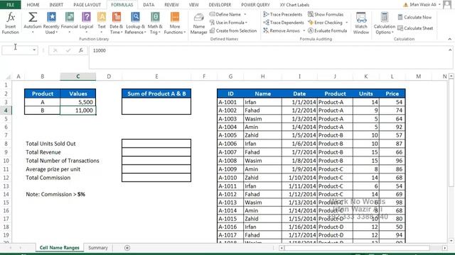 70. Name Manager in Excel Part 1 Urdu Tutorials by Irfan Bakaly смотреть онлайн