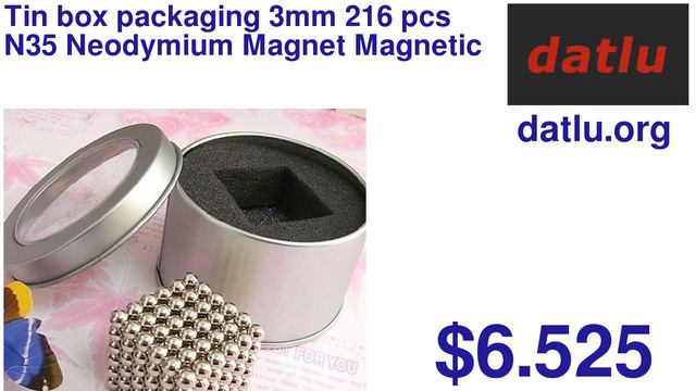 Tin box packaging 3mm 216 pcs N35 Neodymium Magnet Magnetic Balls Toy Adult Puzzle Neo Cube Magn C смотреть онлайн