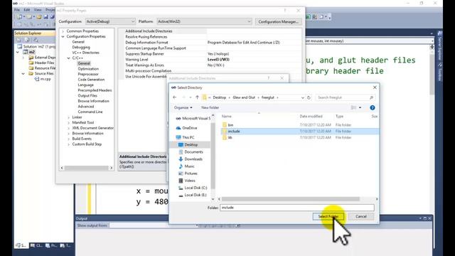 OpenGL Mouse function example for beginners смотреть онлайн