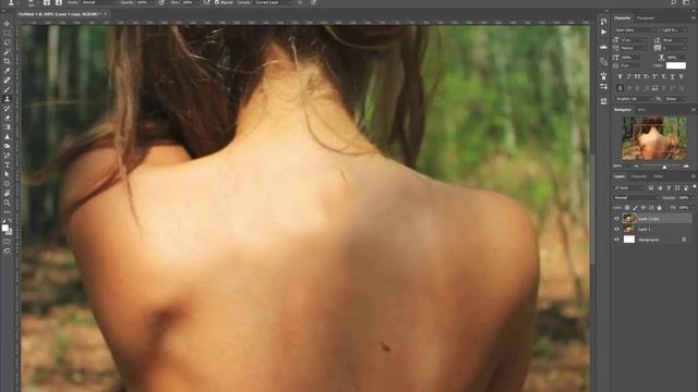 Как убрать татуировку с тела в Фотошоп. смотреть онлайн