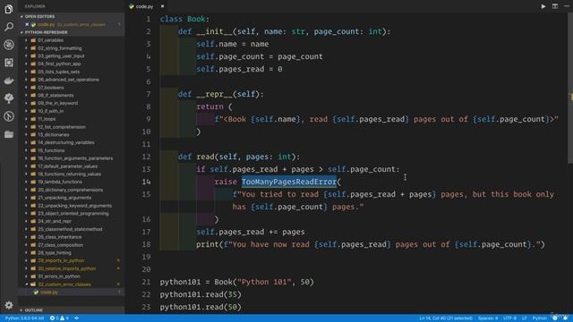 02 - A Full Python Refresher - 041 Custom error classes смотреть онлайн