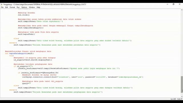 Membangun Aplikasi Database Perpustakaan Menggunakan Python GUI & MySQL | Membuat Form Anggota #2 смотреть онлайн