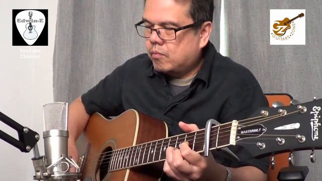 Beauty and the Beast Fingerstyle Cover on Epiphone Masterbilt DR500M Acoustic Guitar смотреть онлайн