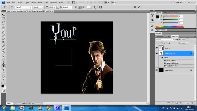 Harry Potter logo - INCLUDING TEMPLATE смотреть онлайн