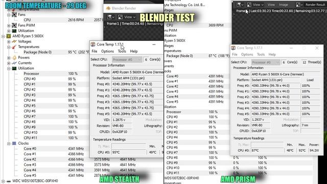 AMD Stealth vs Prism cooler with Ryzen 5600x смотреть онлайн