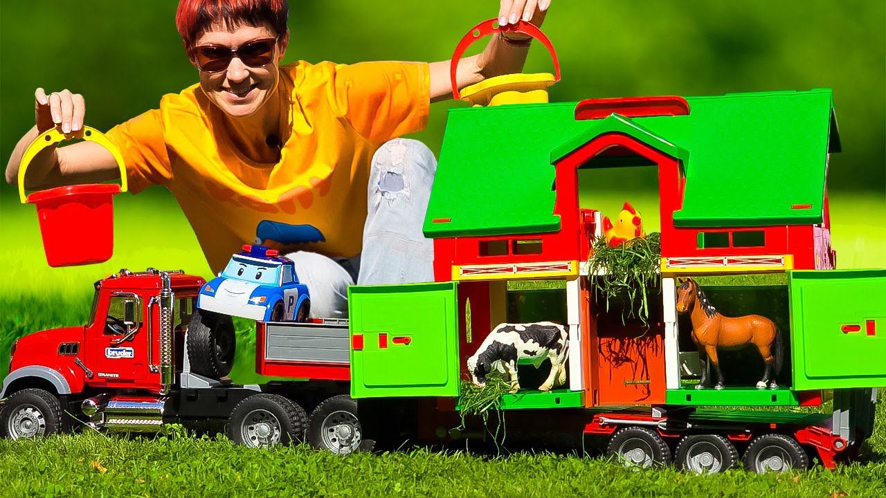 Капуки машины – Тягач и негабаритный груз – Видео для детей про машинки смотреть онлайн