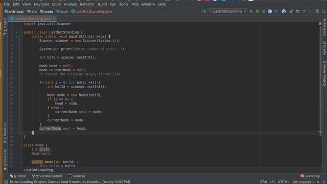 Josephus problem Java Solution : Last Surviving bot/human in a round table elimination - 2 смотреть онлайн