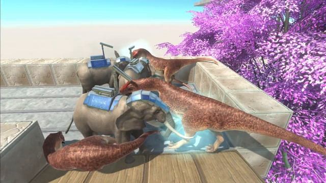 Non Human Ranged Units High Sky Defense with Carnivore Dinosaurs Animal Revolt Battle Simulator смотреть онлайн