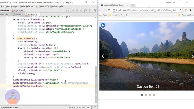 How to create slideshow/carousel using HTML, CSS and JavaScript | Part-05/05 смотреть онлайн