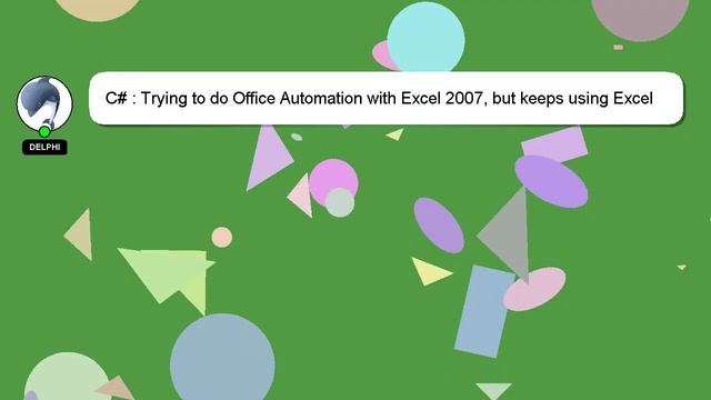 C# : Trying to do Office Automation with Excel 2007, but keeps using Excel 2003 смотреть онлайн