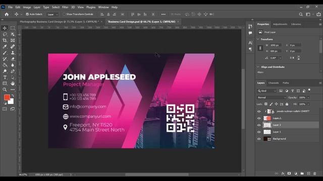 How to Make a Photography Business Card Design in Photoshop CC 2022 смотреть онлайн