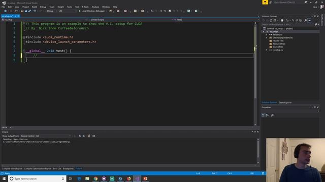 CUDA Crash Course: Visual Studio 2017 Environment Setup смотреть онлайн