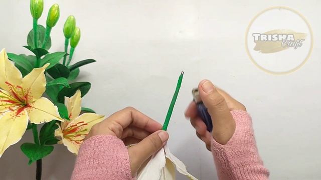 Bunga Lily Casablanca Dari Plastik Kresek || Casablanca Lilies Flowers From Plastic Bag