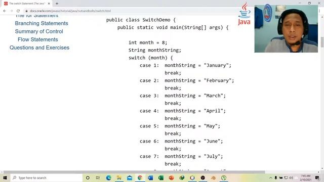 Java - Oracle #6b - Control Flow - switch case - Penjelasan смотреть онлайн