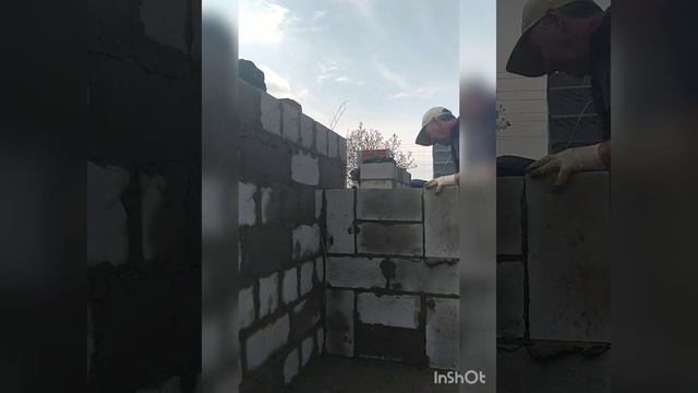 кладка полублока- ⛔ну очень ???? быстро