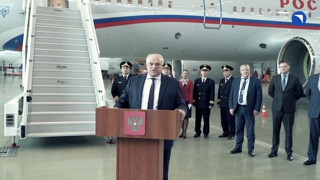 Церемония присвоения самолету Ту-214 СЛО «Россия» имени Андрея Туполева смотреть онлайн