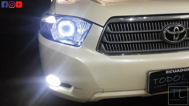TOYOTA HIGHLANDER HEADLIGHTS CON LUPA BIXENON смотреть онлайн