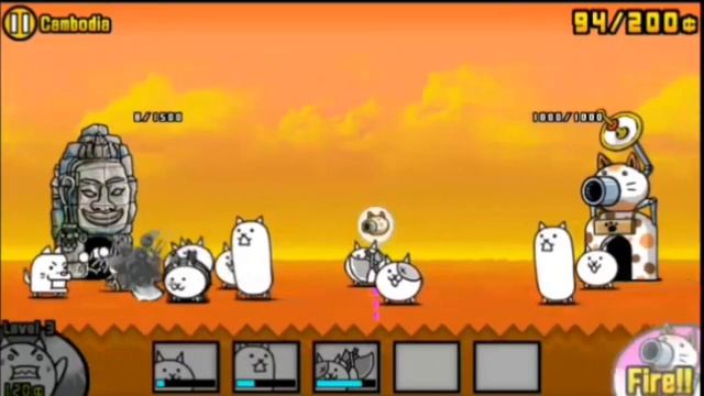 Бегемоты против котов-ниндзя в The Battle Cats! Прохождение-часть 1 смотреть онлайн