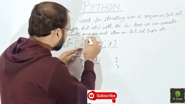 For Loop in Python | (With Example) | 7 Lecture | #it_study смотреть онлайн