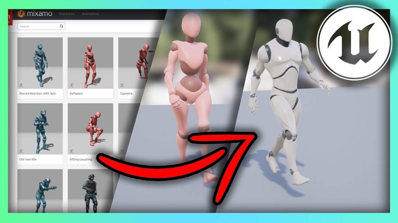 Самый простой способ переноса анимации из mixamo в Unreal Engine 4 5.mp4 смотреть онлайн