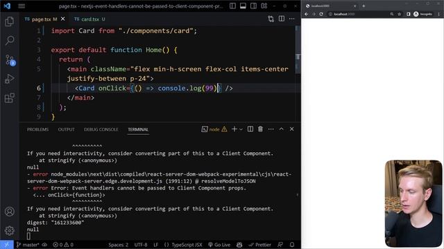 Next.js Event handlers cannot be passed to client component (FIXED) смотреть онлайн