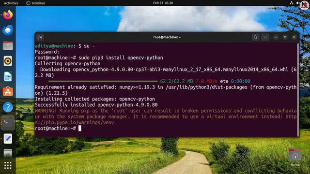 How To Install OpenCV 4.9.0 for Python on Ubuntu 22.04 | Install OpenCV in Ubuntu using Terminal смотреть онлайн
