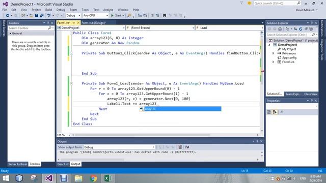 VB 2D Array of Random Numbers смотреть онлайн