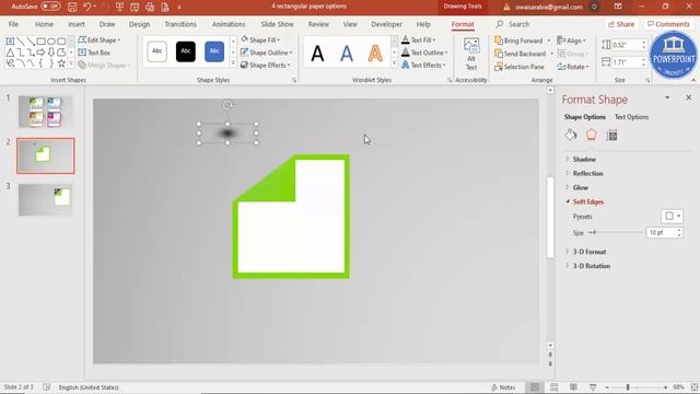 Create 4 Square shapes folded paper infographic design in PowerPoint | Free PPT смотреть онлайн