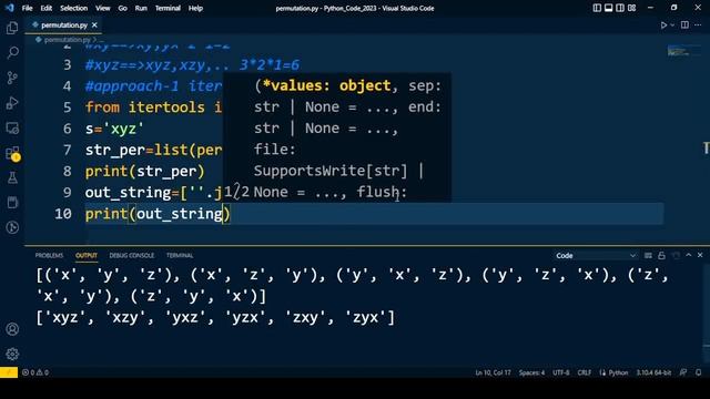 how to print permutations of a string in python | Python all possible permutation. смотреть онлайн