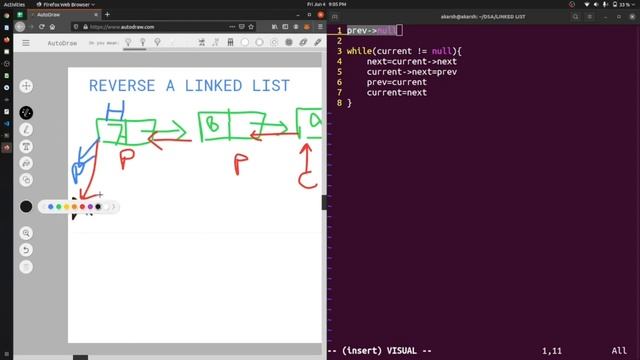 #LinkedList How to reverse a Linked List | Linked List | Day -23 смотреть онлайн