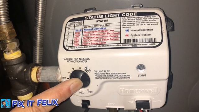 HoneyWell Water Heater Fix ( how to turn it on ) смотреть онлайн