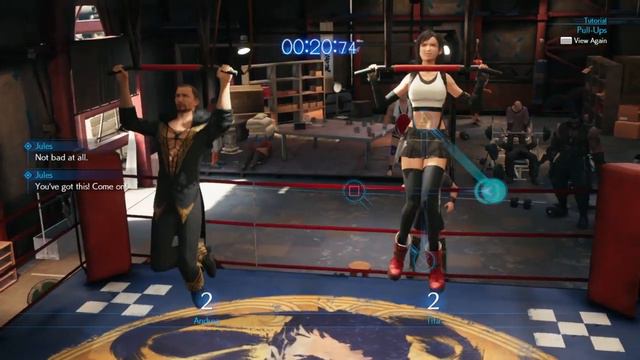 FINAL FANTASY VII REMAKE Tifa does some pull-ups with Andrea at the gym смотреть онлайн