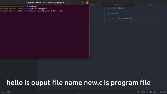 Combine and run c projects on atom in ubuntu смотреть онлайн