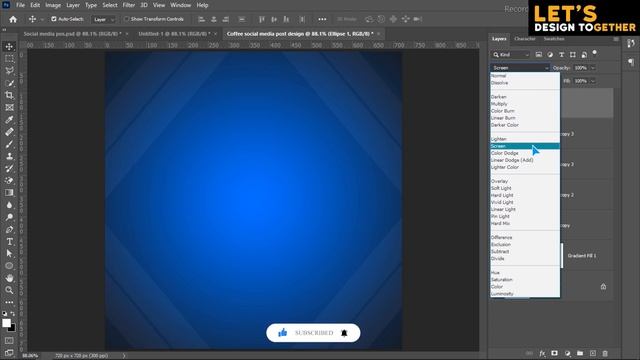 Adobe Photoshop Tutorials: Coffee Social Media Post Design with Lets Design Together смотреть онлайн