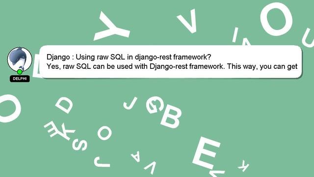 Django : Using raw SQL in django-rest framework? смотреть онлайн
