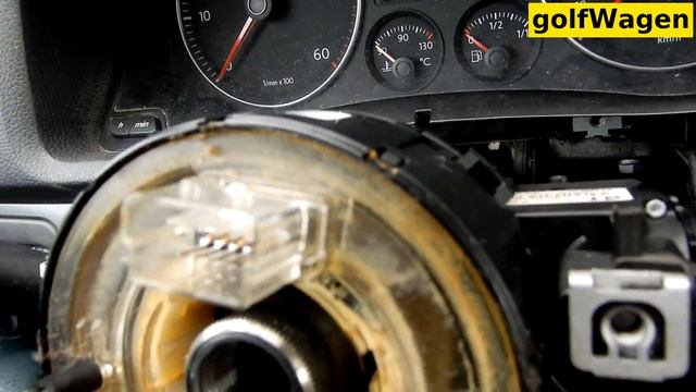 VW Golf 5 turn signal lever switch removal смотреть онлайн