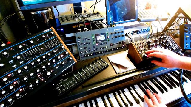 Moog Subharmonicon + Novation Peak Ambient jam смотреть онлайн