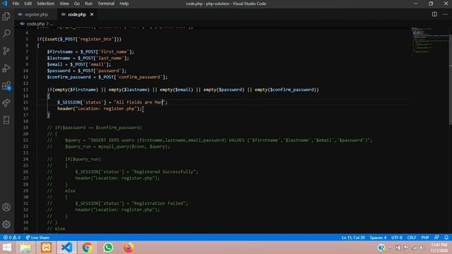 PHP Part-2: How to do Form Validation using empty() function in php in hindi смотреть онлайн
