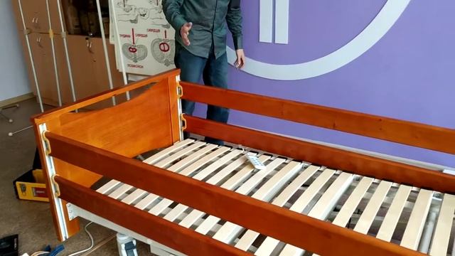 Кровать для больных с электроприводом, сборка и функциональность смотреть онлайн