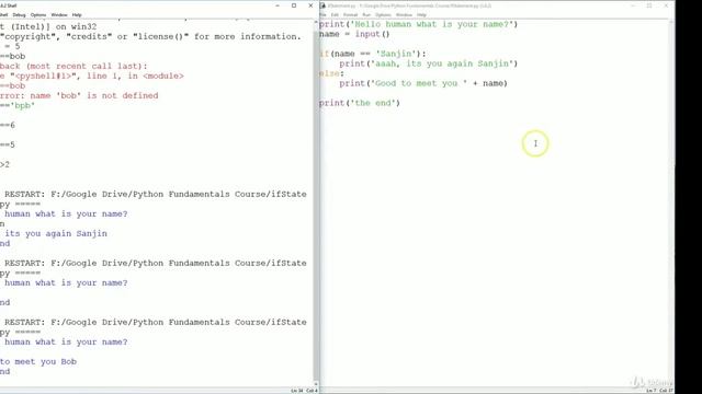 Python Fundamentals - #4 If Statements and User Inputs смотреть онлайн