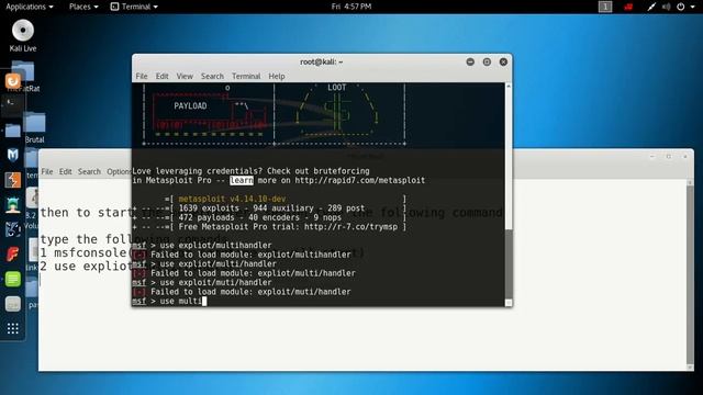 HOW TO START THE LISTNER SESSION IN KALI LINUX смотреть онлайн