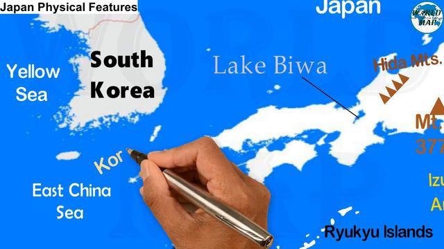 Japan Physical Map /Japan Map / Physical Features of Japan / Map Japan / Physical Geography of Japa смотреть онлайн