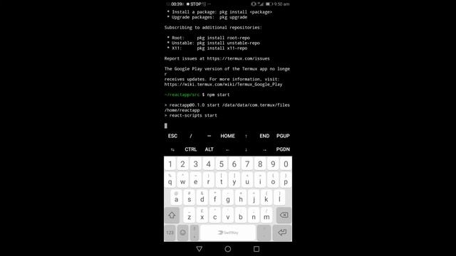 How to run react in termux смотреть онлайн
