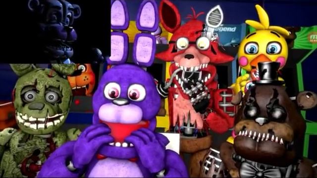 Springtrap bonnie whither foxy toy Chica nightmare Freddy react to sister location trailer смотреть онлайн
