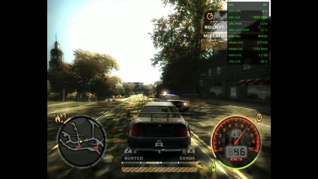NFS Most Wanted 2005 on AMD Phenom II X6 1100T + RX 570 4 GB смотреть онлайн