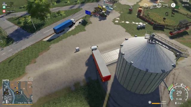 Farming Simulator 19. Сервер: Russian Kolxoz. Игра со зрителями. Хардкор. Правила в описании. смотреть онлайн